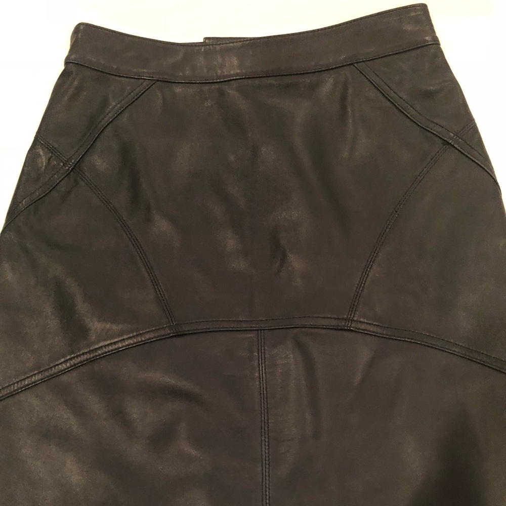 Alexander Wang Navy Leather Skirt Size Small